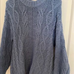 American Eagle blue chunky knit sweater size M